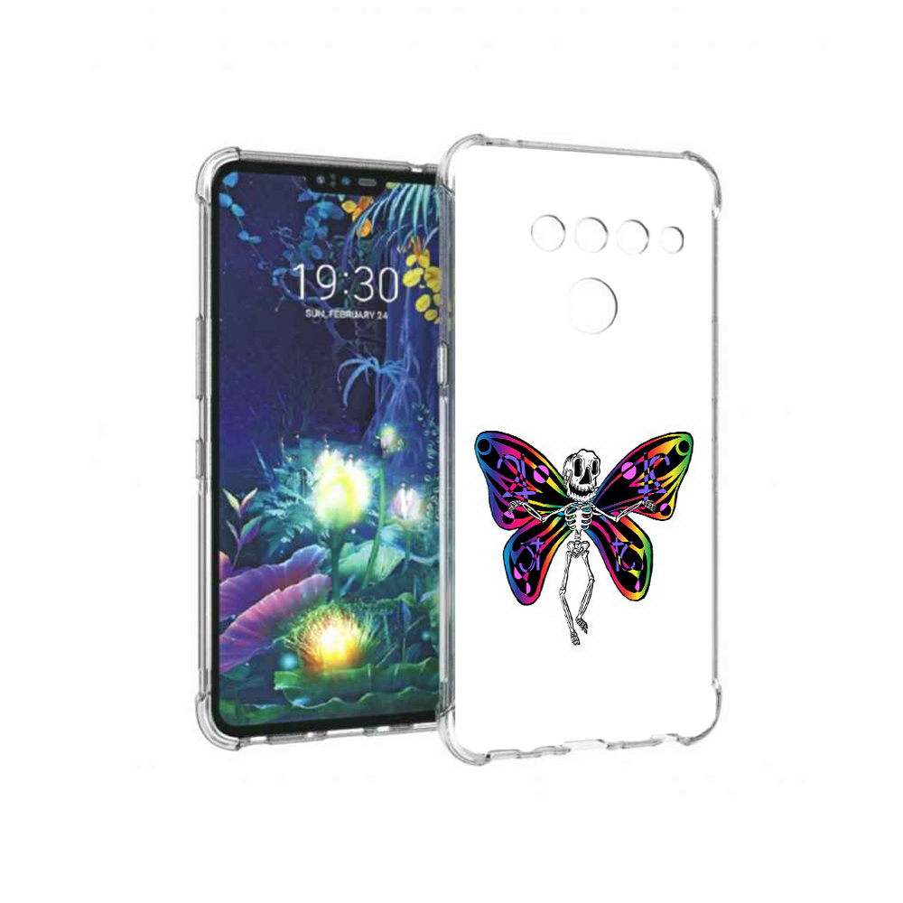 

Чехол MyPads Tocco для LG V50 ThinQ эффект бабочки, Прозрачный, Tocco