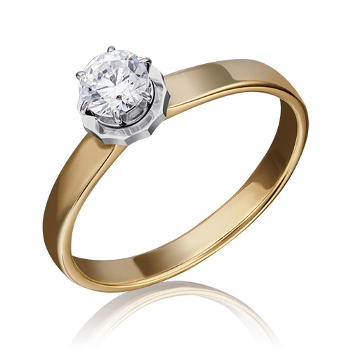 

Кольцо из золота с фианитом р. 18,5 PLATINA jewelry 01-5234-00-501-1121-38, 01-5234-00-501-1121-38