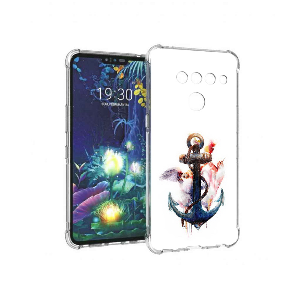 

Чехол MyPads Tocco для LG V50 ThinQ якорь с птицами, Прозрачный, Tocco
