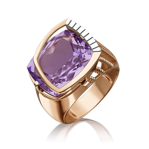 

Кольцо из золота р. 17,5 PLATINA jewelry 01-5243-00-203-1110-46, аметист, 01-5243-00-203-1110-46