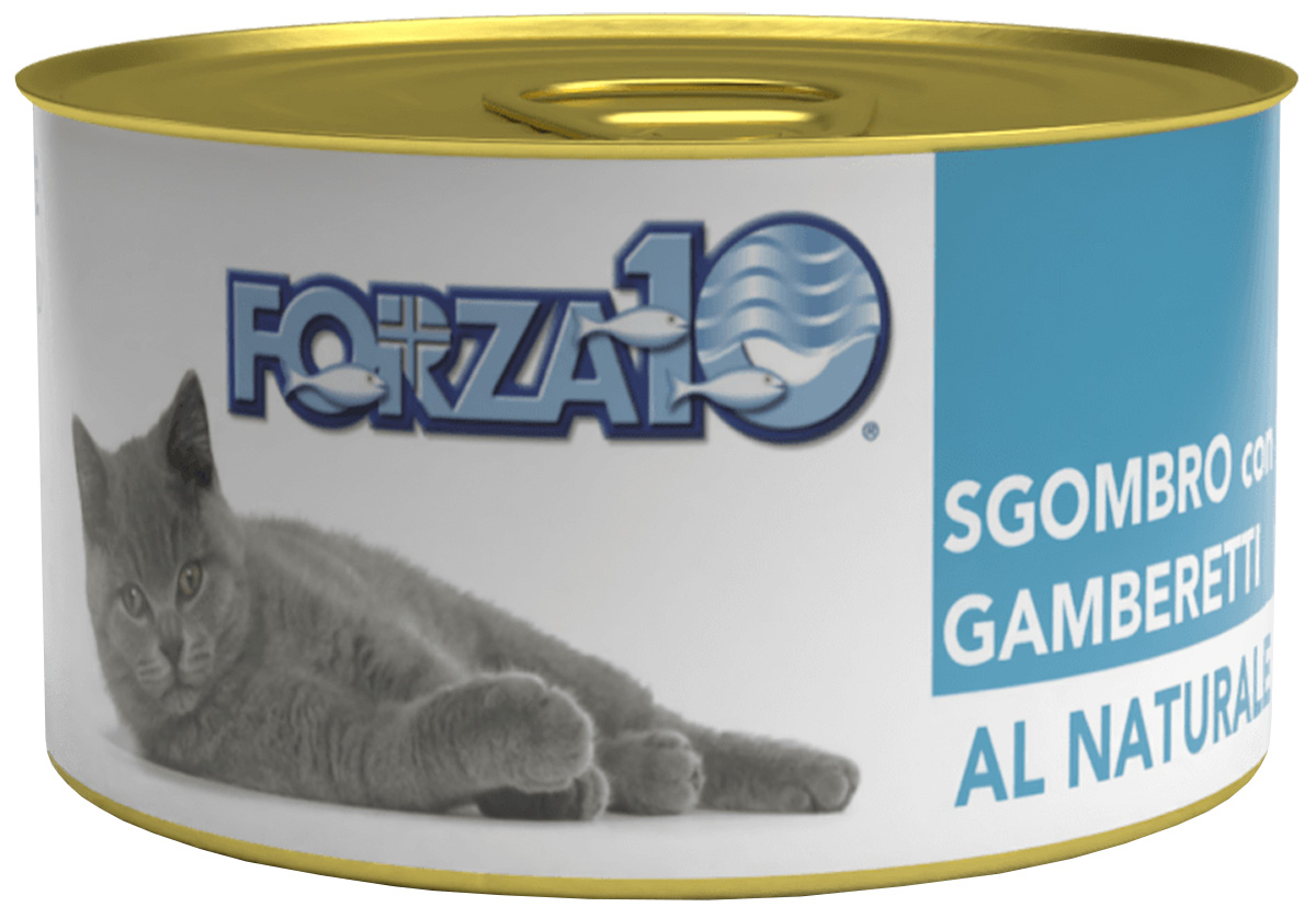 Консервы для кошек FORZA10 CAT AL NATURALE со скумбрией и креветками, 75г