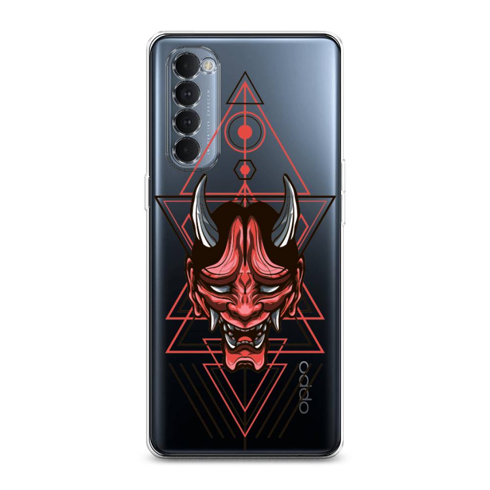 

Чехол на Oppo Reno 4 Pro "Hanya Oni mask", Серый;красный;черный, 258950-4