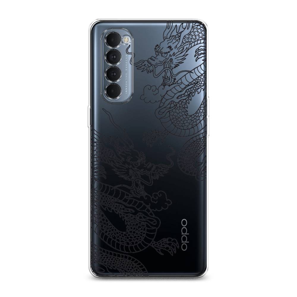 фото Чехол на oppo reno 4 pro "два китайских дракона" case place