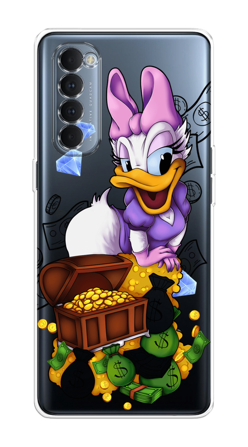 

Чехол на Oppo Reno 4 Pro "Rich Daisy Duck", Коричневый;белый;фиолетовый, 258950-6