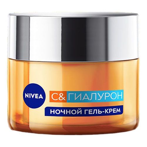 Гель-крем для лица NIVEA C & Гиалурон ночной 50 мл витэкс суперлифтинг крем для лица шеи и декольте ночной 45 гиалурон lift 45