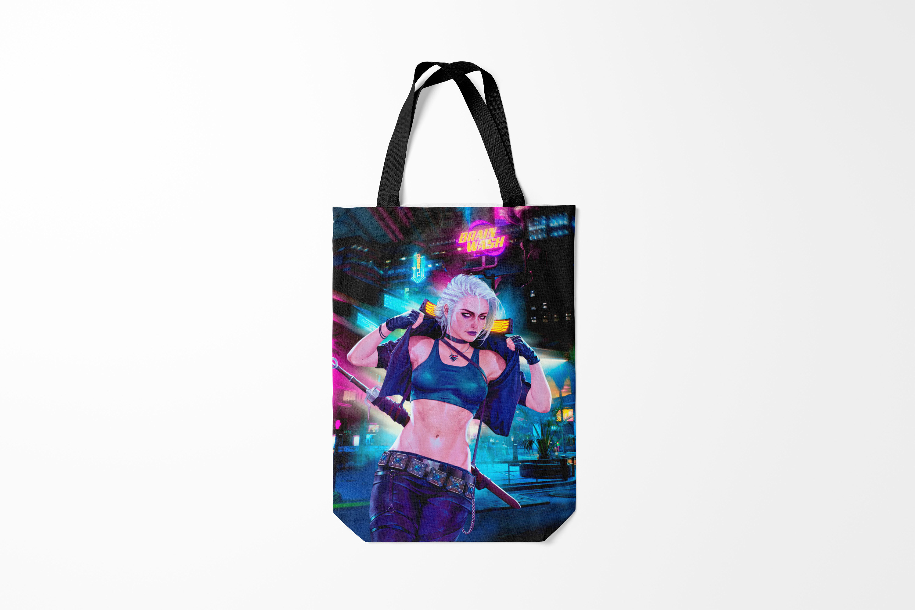 

Сумка шoппер унисекс Burnettie Cyberpunk 2077 Цири,, Cyberpunk 2077 Цири