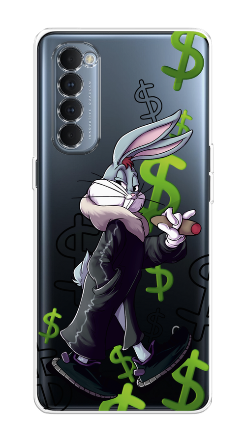 

Чехол на Oppo Reno 4 Pro "Rich Bugs Bunny", Зеленый;черный;голубой, 258950-6