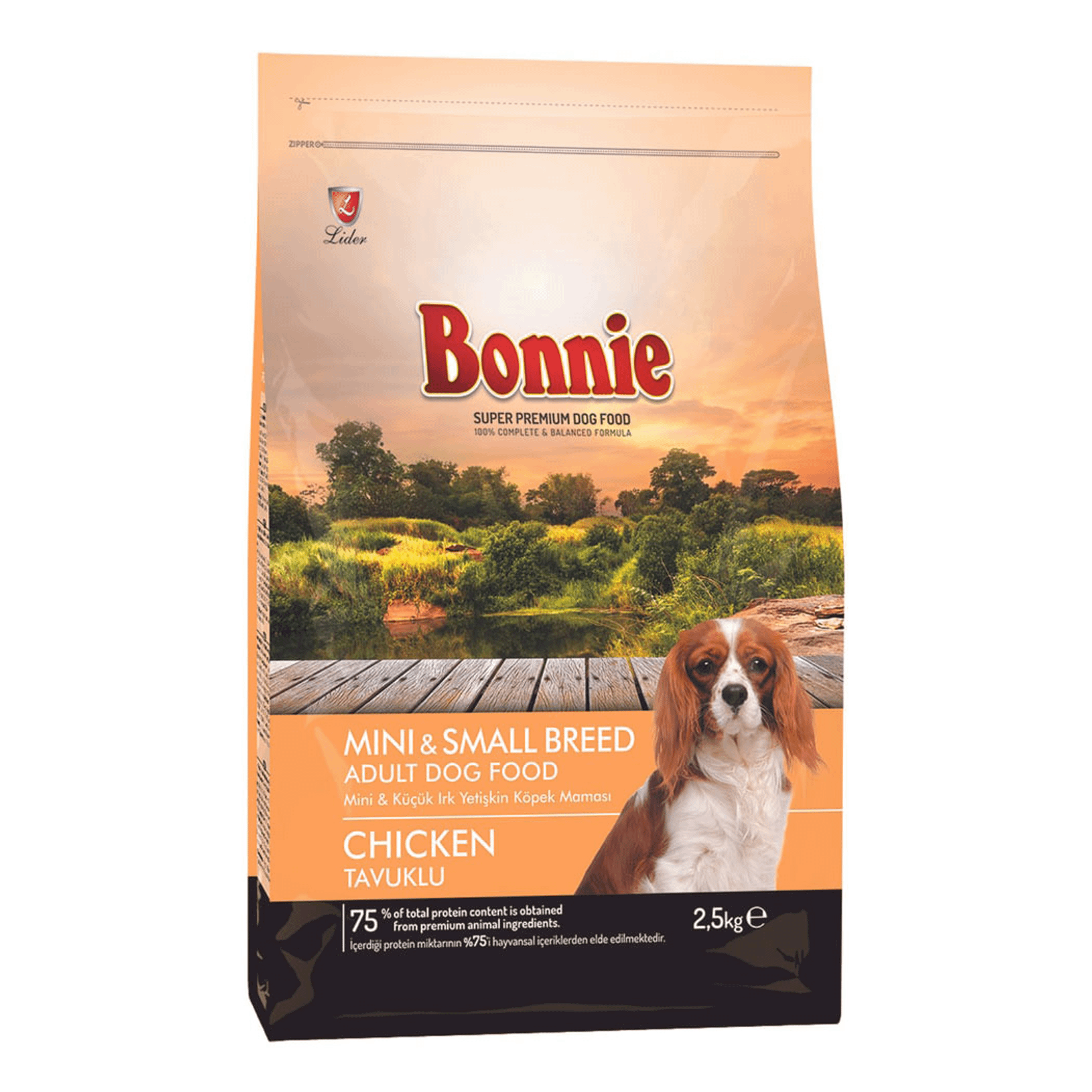 Сухой корм для собак Lider Bonnie Mini & Small Breed Adult, курица, 2,5 кг