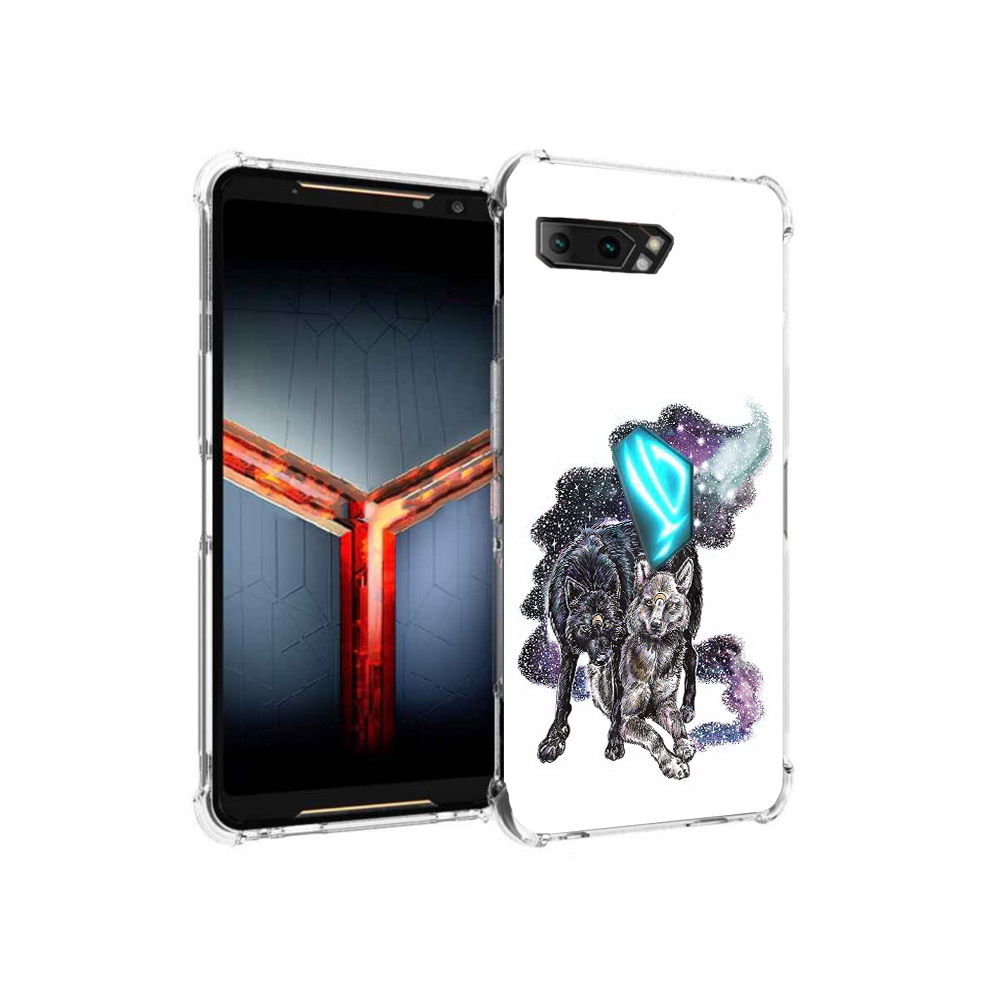 

Чехол MyPads Tocco для Asus ROG Phone 2 звездные волки, Прозрачный, Tocco