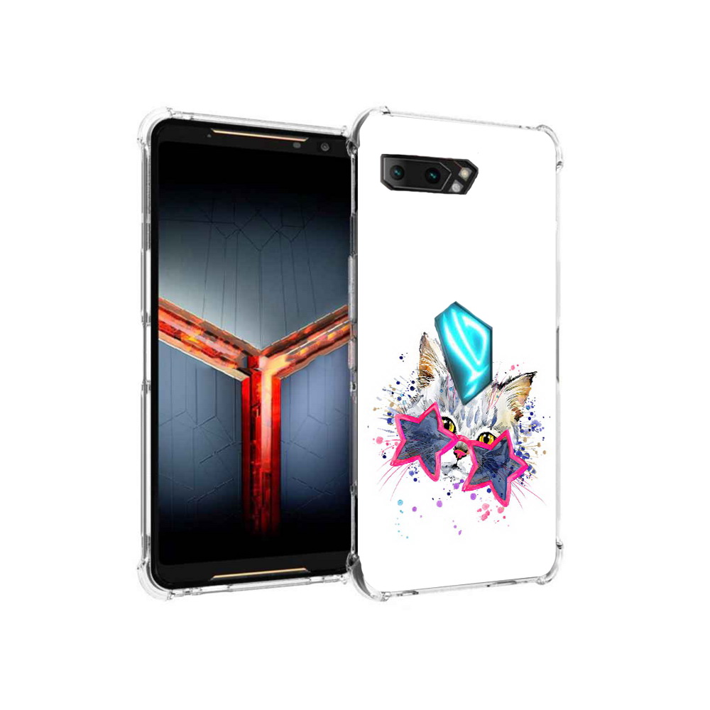 

Чехол MyPads Tocco для Asus ROG Phone 2 звездные очки, Прозрачный, Tocco