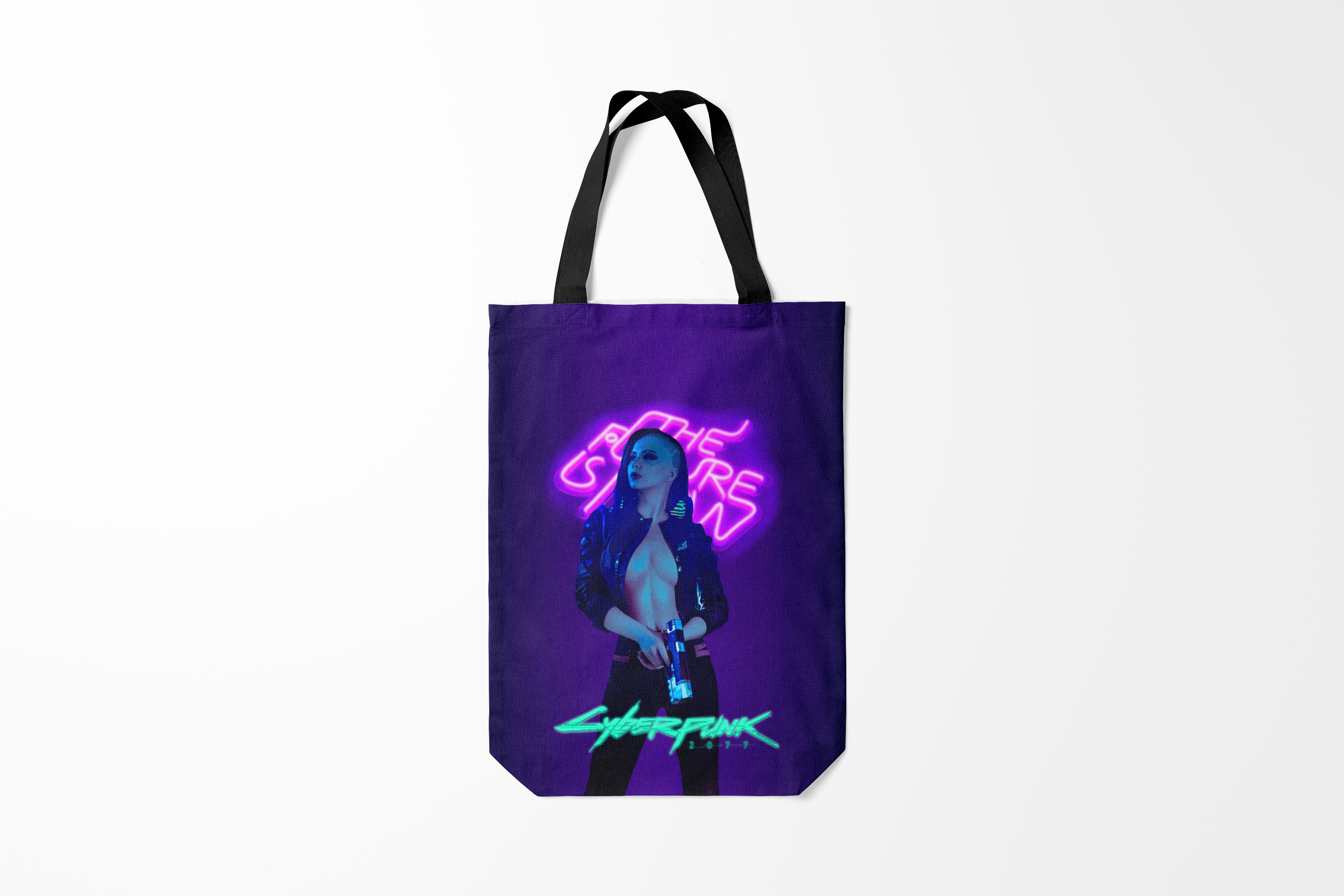 

Сумка шoппер унисекс Burnettie Cyberpunk 2077 V,, Cyberpunk 2077 V