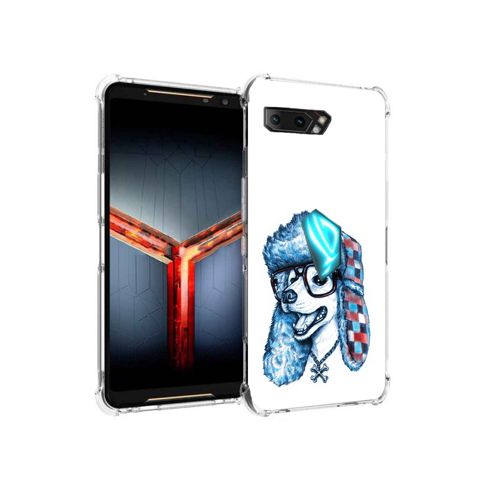 

Чехол MyPads Tocco для Asus ROG Phone 2 зимний пес, Прозрачный, Tocco