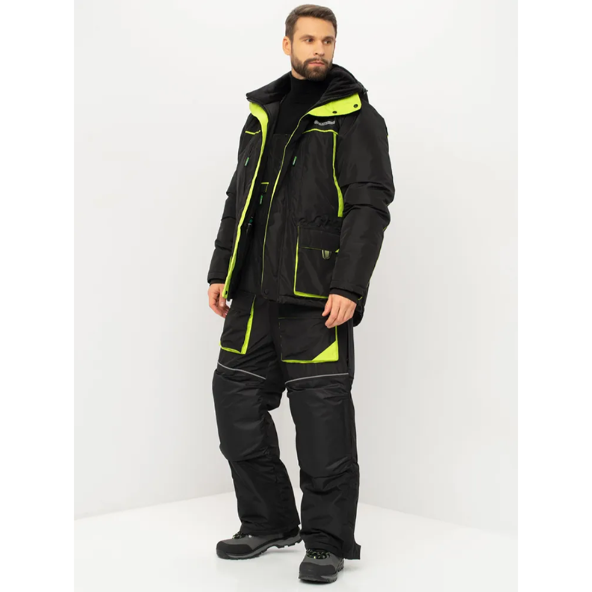 

Костюм зимний Huntsman Elbrus ткань Hit Membrane цвет Черный Лайм 52-54, 170-176, Черный;зеленый, Elbrus