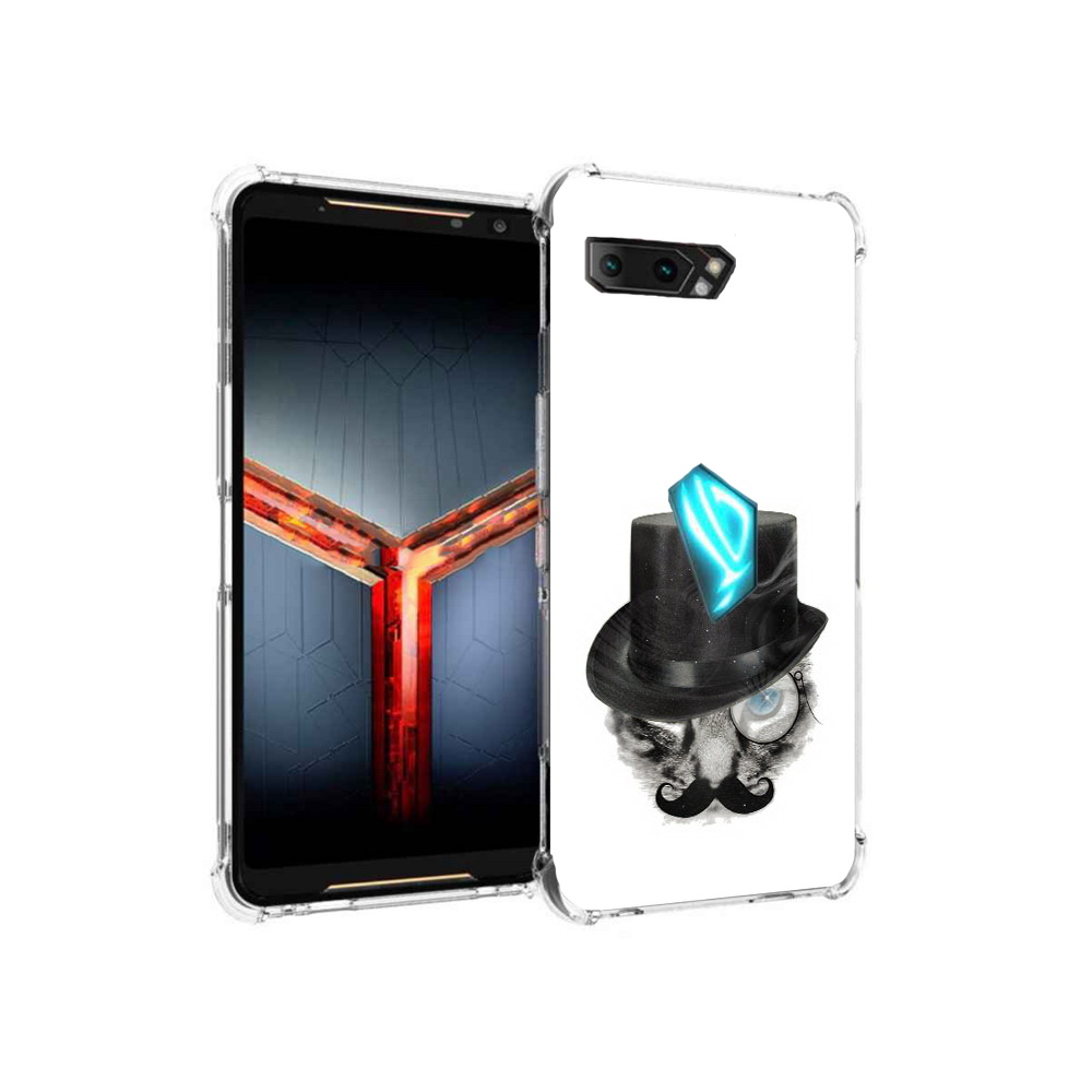 

Чехол MyPads Tocco для Asus ROG Phone 2 интелегентный кот, Прозрачный, Tocco