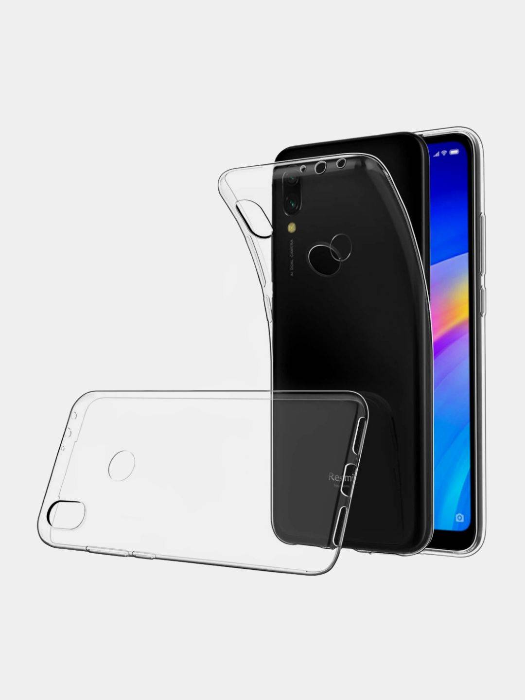 фото Силиконовый чехол jack case для xiaomi redmi 7 прозрачный