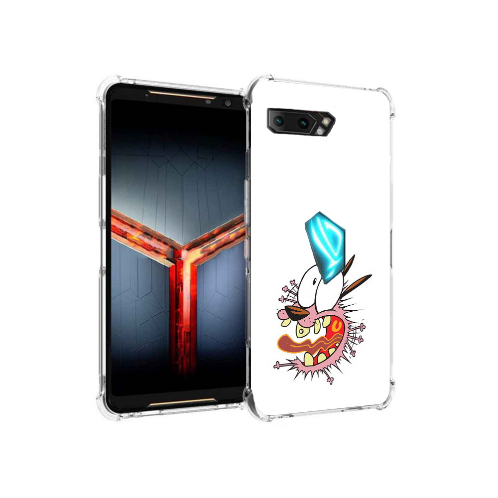 

Чехол MyPads Tocco для Asus ROG Phone 2 испуганный бобик, Прозрачный, Tocco