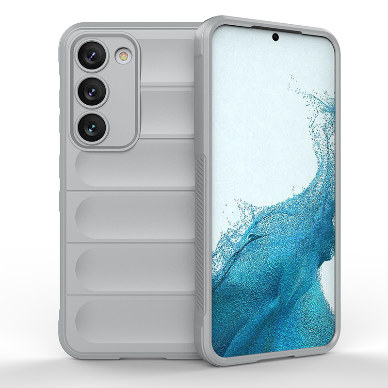 

Противоударный чехол Flexible Case для Samsung Galaxy S23, светло-серый, Flexible Case