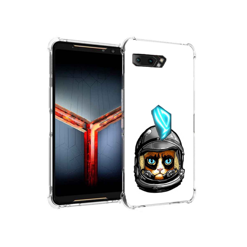 

Чехол MyPads Tocco для Asus ROG Phone 2 кот космонавт, Прозрачный, Tocco