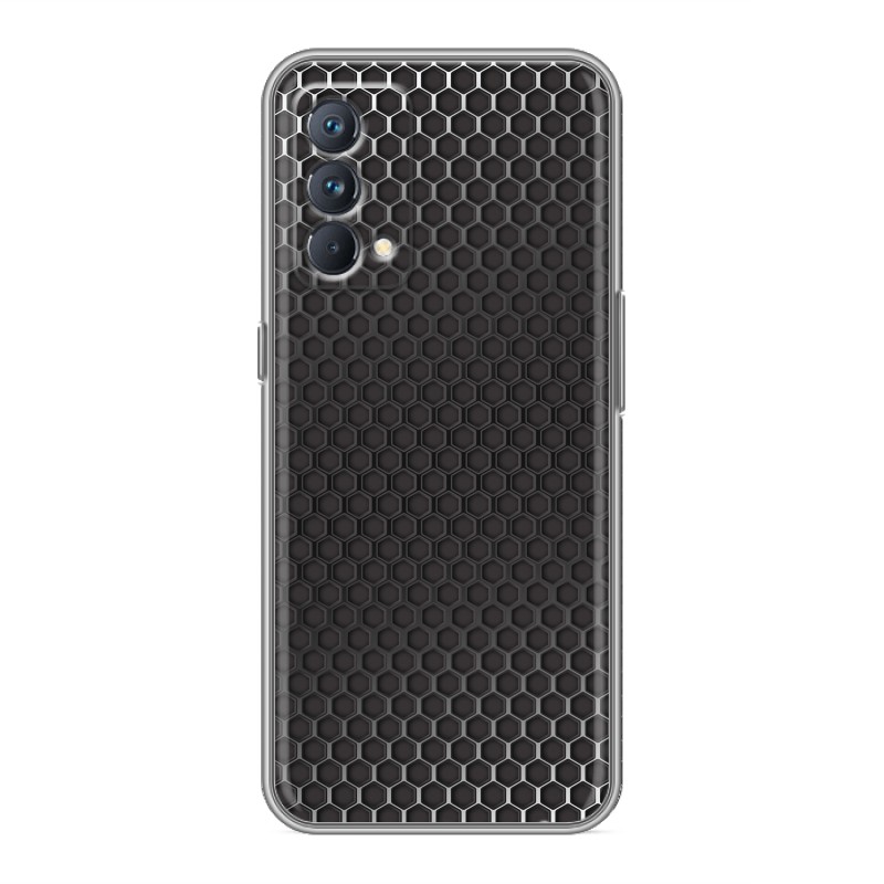 фото Дизайнерский силиконовый чехол для realme gt master edition металл соты 100gadgets