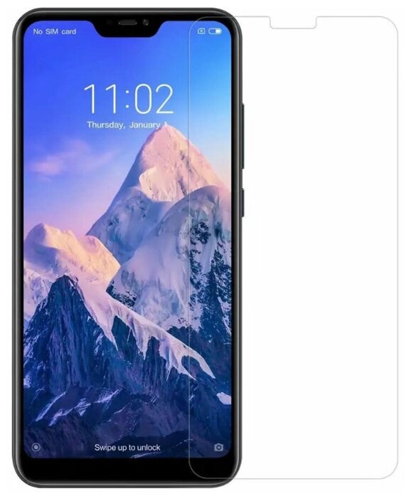 

Защитное стекло (без рамки) Full Glue для Xiaomi Mi 8 Lite, прозрачное, Mi 8 Lite