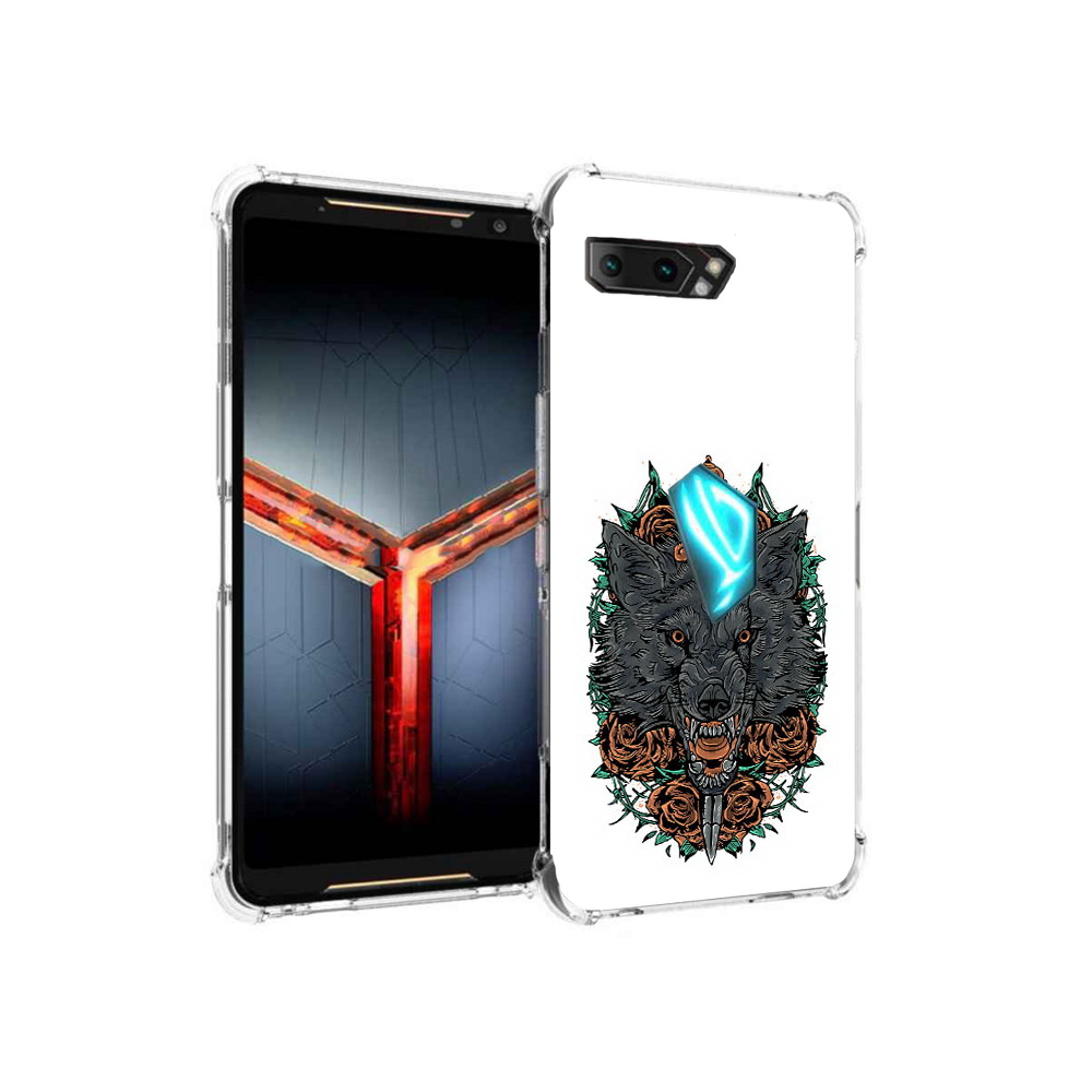 

Чехол MyPads Tocco для Asus ROG Phone 2 красивый злой волк, Прозрачный, Tocco