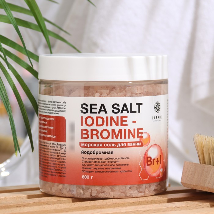 фото Соль для ванны fabrik cosmetology морская sea salt iodine-bromne 600 г