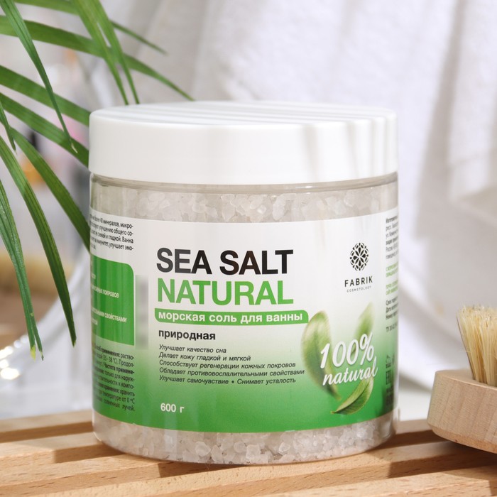 фото Соль для ванны fabrik cosmetology морская sea salt natural 600 г