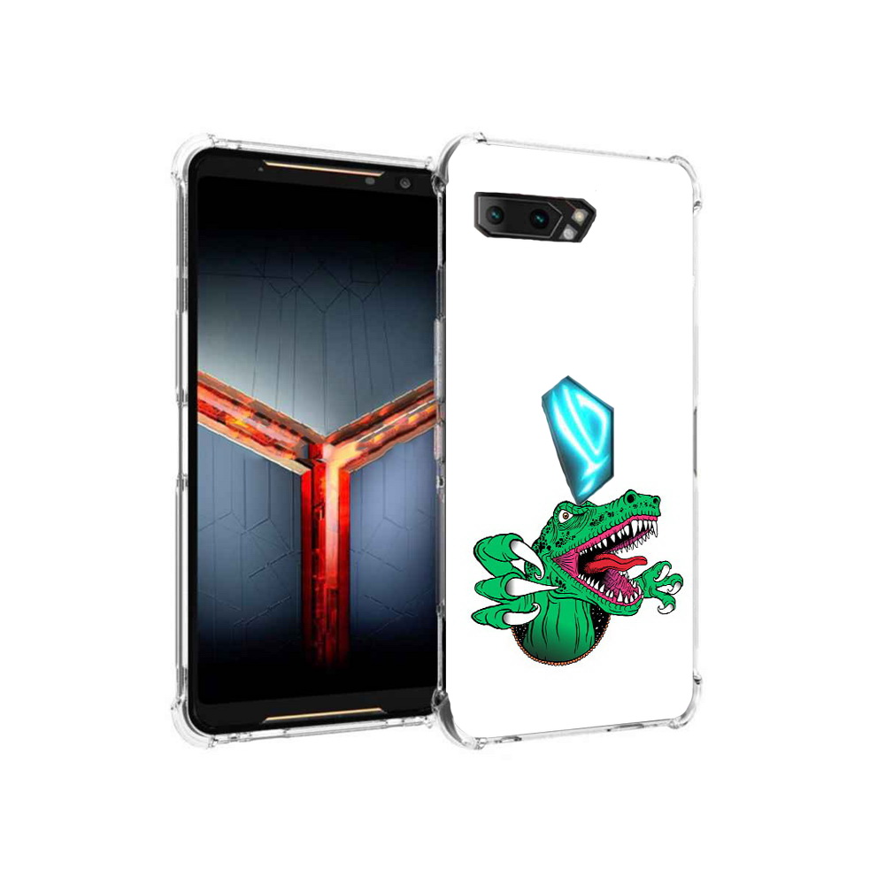 

Чехол MyPads Tocco для Asus ROG Phone 2 крокодил, Прозрачный, Tocco