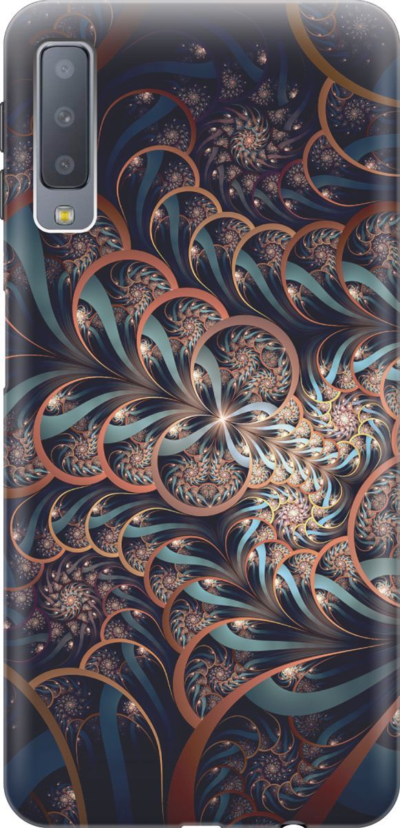 

Чехол на Samsung Galaxy A7 (2018) с принтом "Огуречные узоры", Голубой;коричневый, 6255