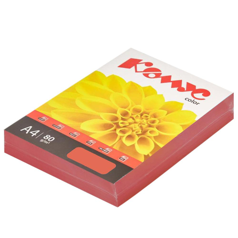 

Бумага цветная Комус Color (красный интенсив), 80г, А4, 500 л, 619917