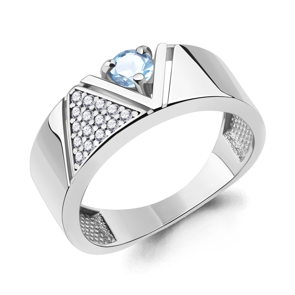 

Кольцо из серебра р. 18 AQUAMARINE 6980102А_925_р, 6980102А_925_р