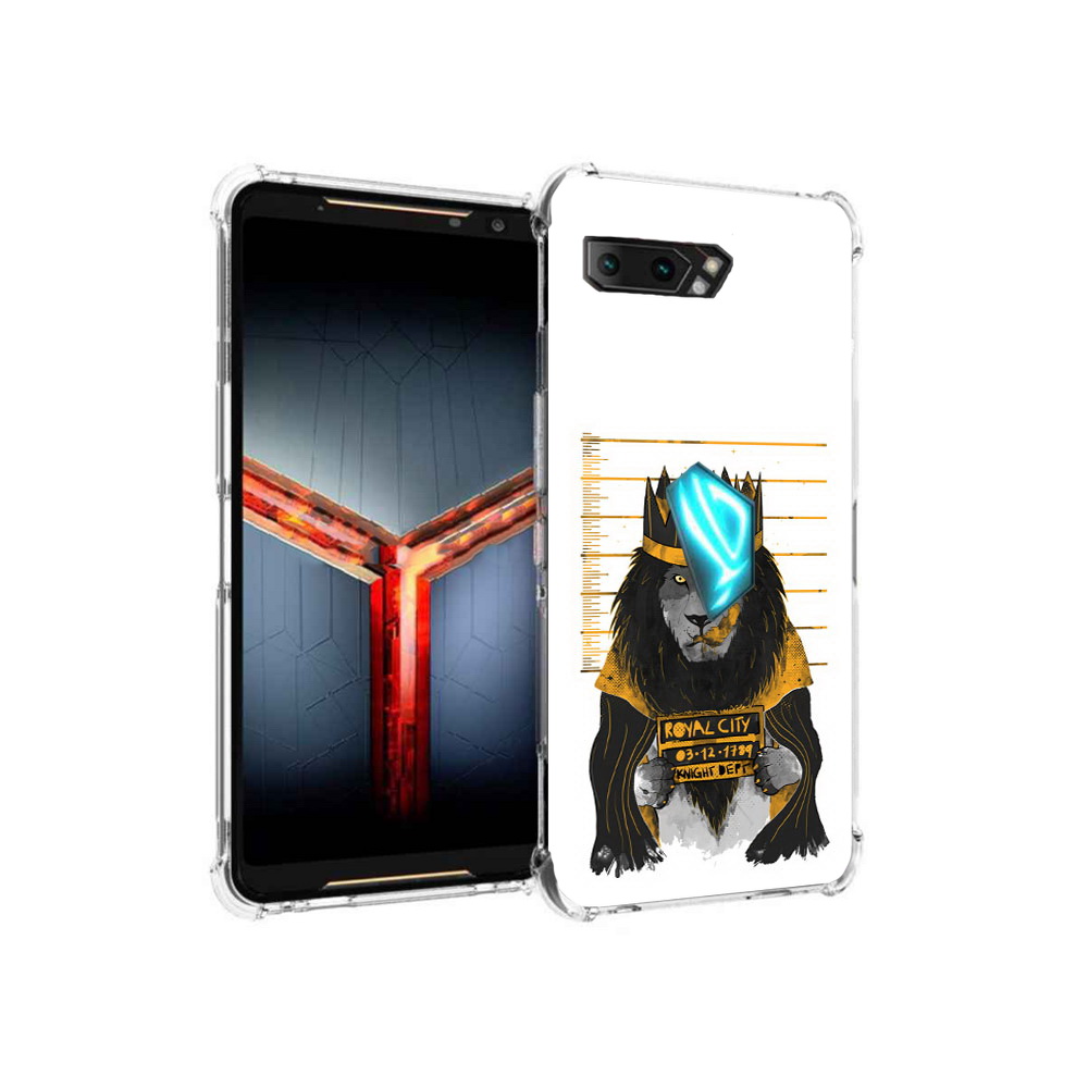 

Чехол MyPads Tocco для Asus ROG Phone 2 лев в законе, Прозрачный, Tocco