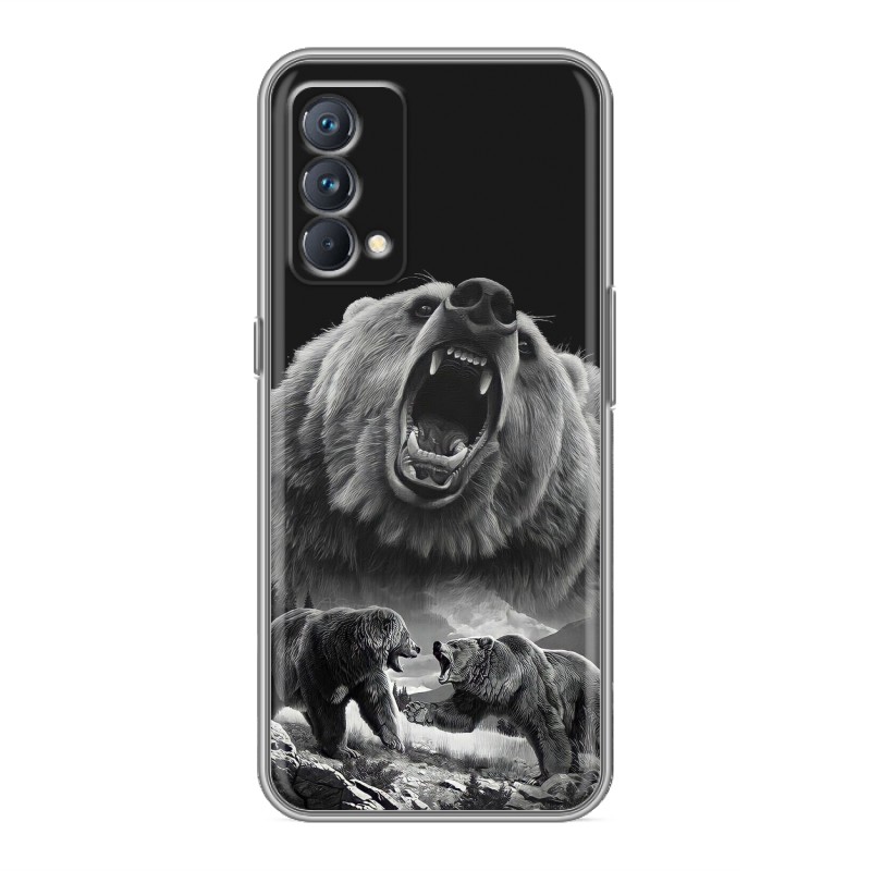

Дизайнерский силиконовый чехол для Realme GT Master Edition Схватка медведей