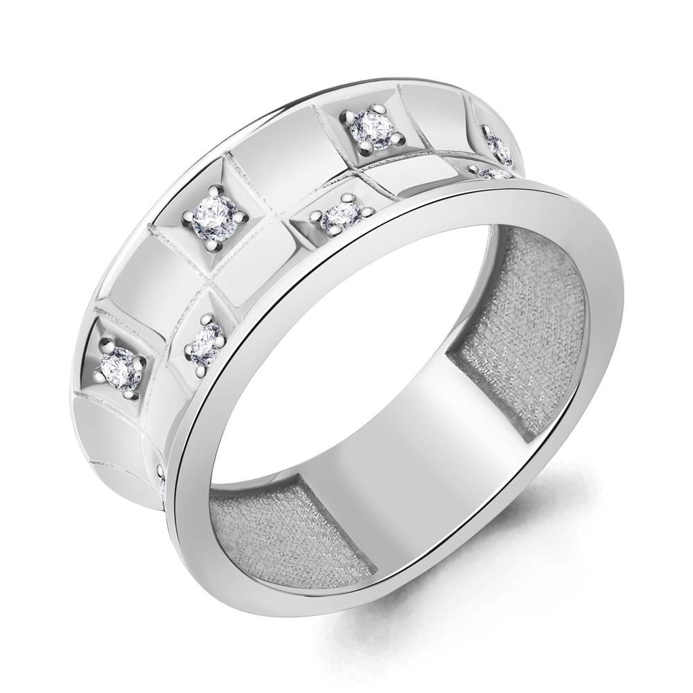 

Кольцо из серебра р. 17,5 AQUAMARINE 67155А_925_р, 67155А_925_р