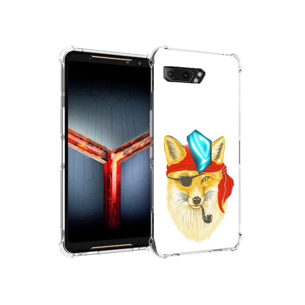 

Чехол MyPads Tocco для Asus ROG Phone 2 лиса-пират, Прозрачный, Tocco