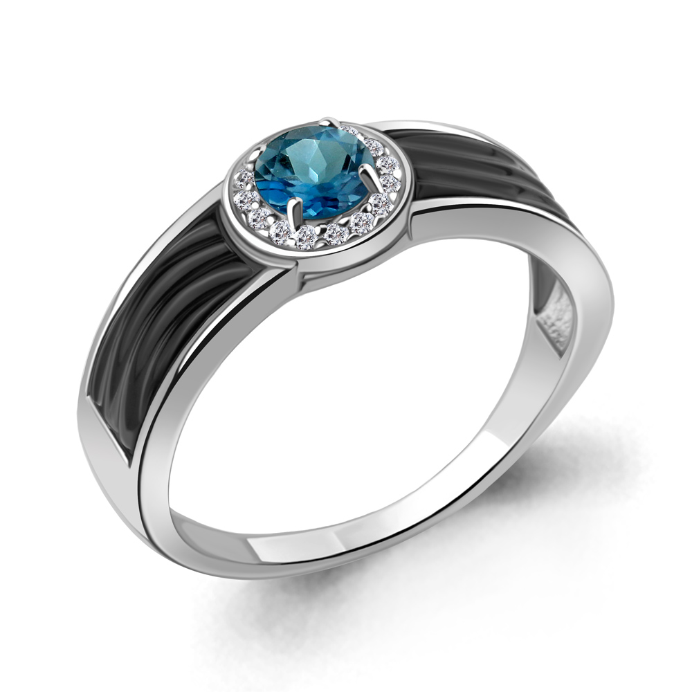 

Кольцо из серебра р. 17 AQUAMARINE 6911808А_925_р, 6911808А_925_р