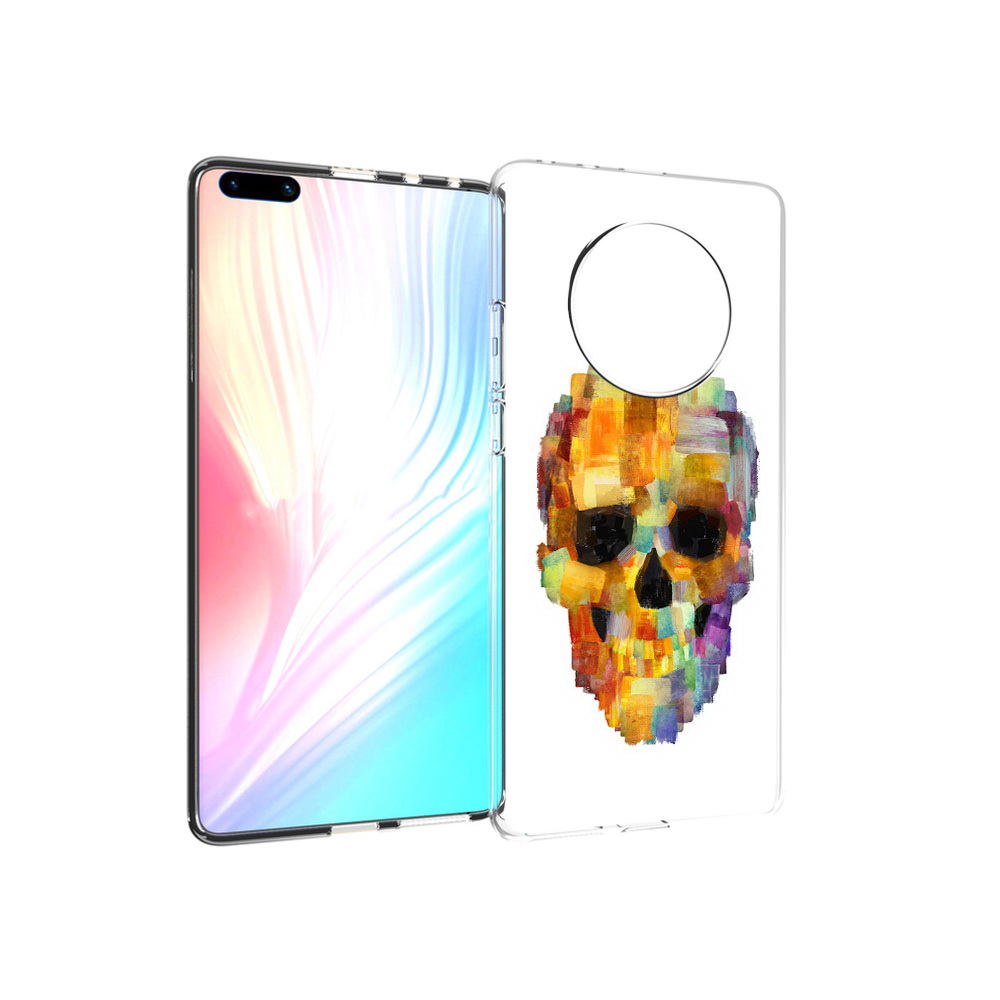 

Чехол MyPads Tocco для Huawei Mate 40 Pro нарисованный череп, Прозрачный, Tocco