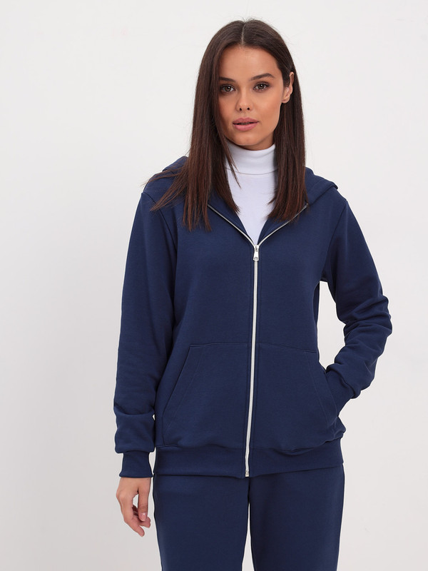 

Толстовка женская MOM №1 MOM-0124 синяя 2XL, Синий, MOM-0124