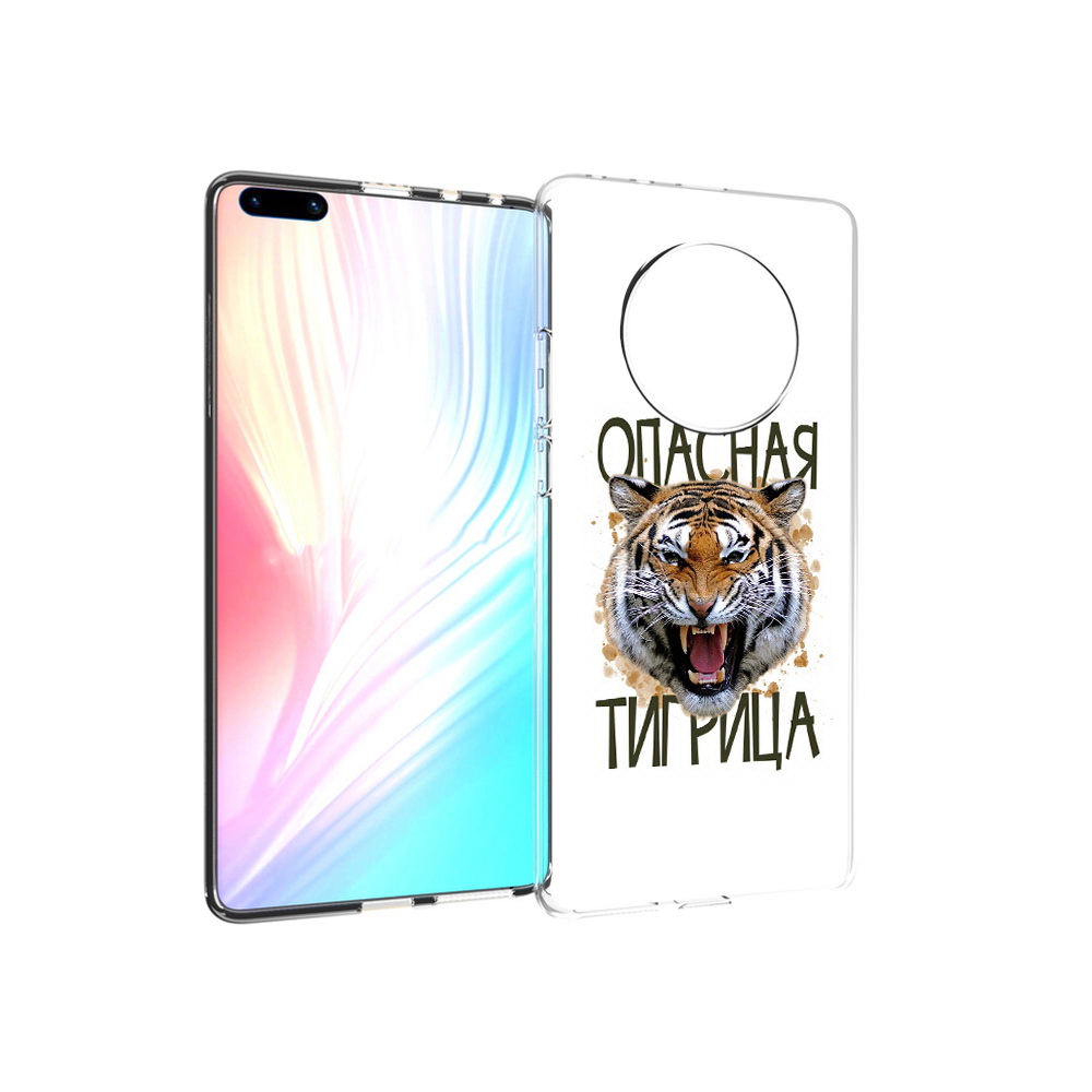 Чехол MyPads Tocco для Huawei Mate 40 Pro опасная тигрица