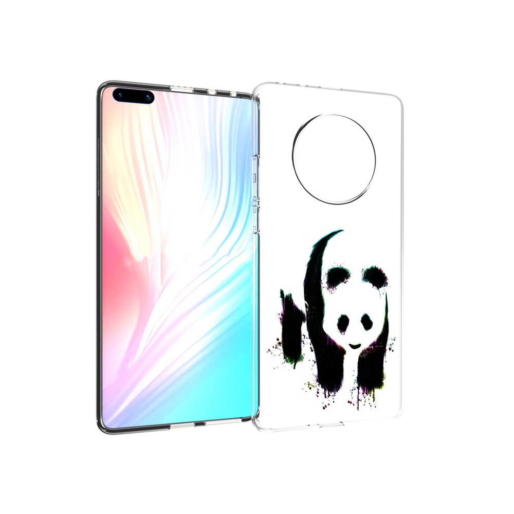 

Чехол MyPads Tocco для Huawei Mate 40 Pro панда в акварели, Прозрачный, Tocco