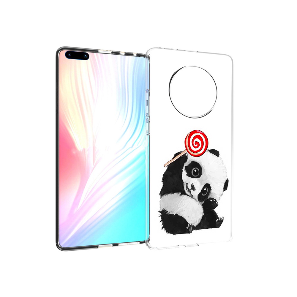 

Чехол MyPads Tocco для Huawei Mate 40 Pro панда с леденцом, Прозрачный, Tocco