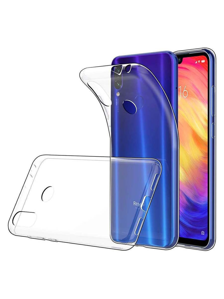 фото Силиконовый чехол jack case для xiaomi redmi note 7 pro прозрачный