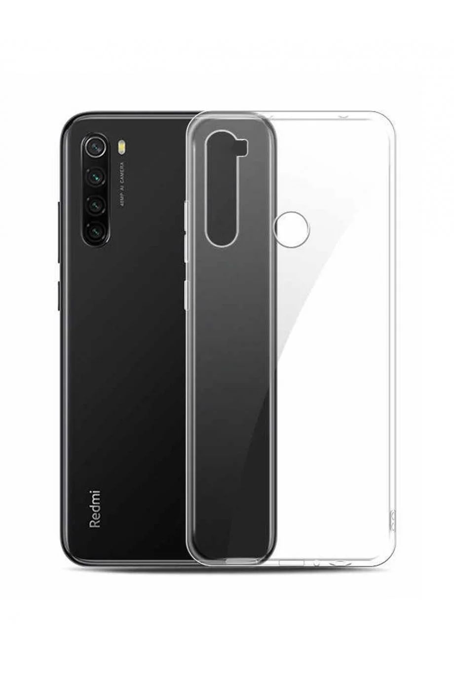 Силиконовый чехол Jack Case для Xiaomi Redmi Note 8 прозрачный