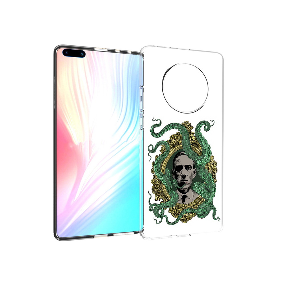 

Чехол MyPads Tocco для Huawei Mate 40 Pro портрет с кракеном, Прозрачный, Tocco