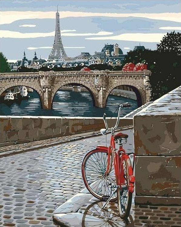 

Живопись по номерам Paintboy Велопрогулка по Парижу 40x50, Велопрогулка по парижу