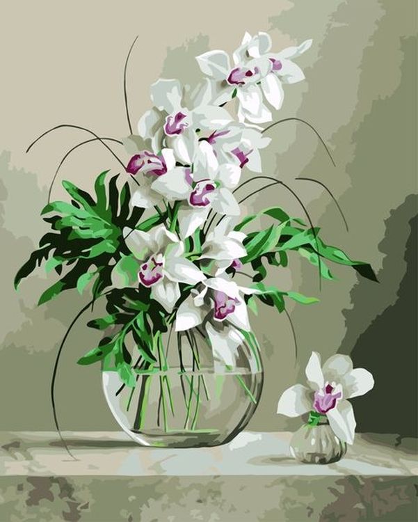 

Живопись по номерам Paintboy Белые цветы 40x50, Белые цветы
