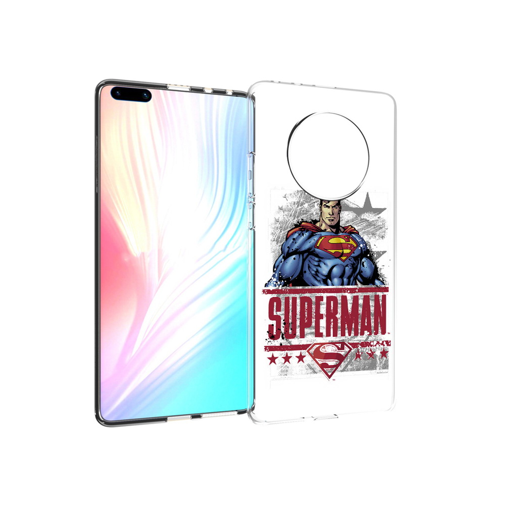 

Чехол MyPads Tocco для Huawei Mate 40 Pro рисунок супермен, Прозрачный, Tocco