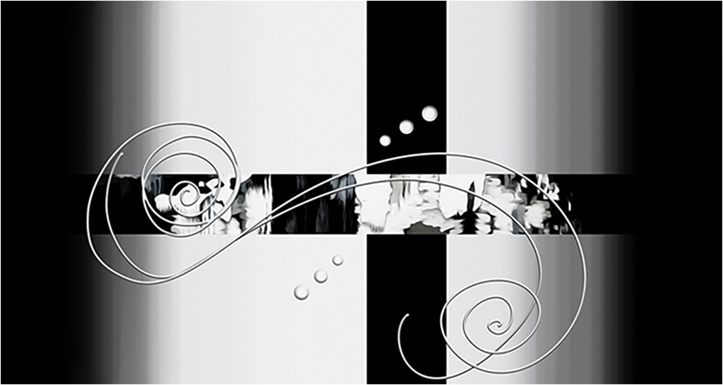 

Картина на холсте с подрамником ХитАрт Серо-черная абстракция 60x32 см, 4029