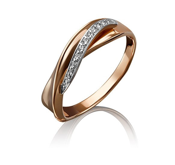 

Кольцо из комбинированного золота с фианитом р. 17 PLATINA jewelry 01-4643-00-401-1111-03, 01-4643-00-401-1111-03