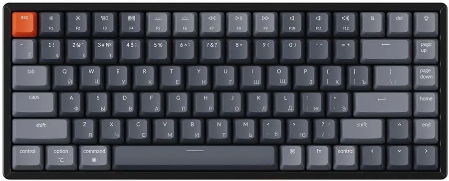 

Проводная/беспроводная игровая клавиатура Keychron K2-C2H Gray/White, K2-C2H